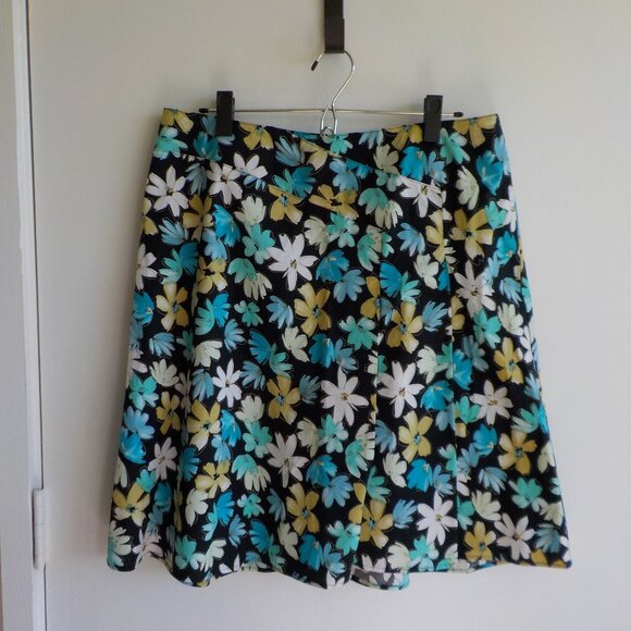 David Loren Skirt - Vintage Y2K  - Size 14 - Made USA - Floral - Cotton  (474) - Picture 6 of 6
